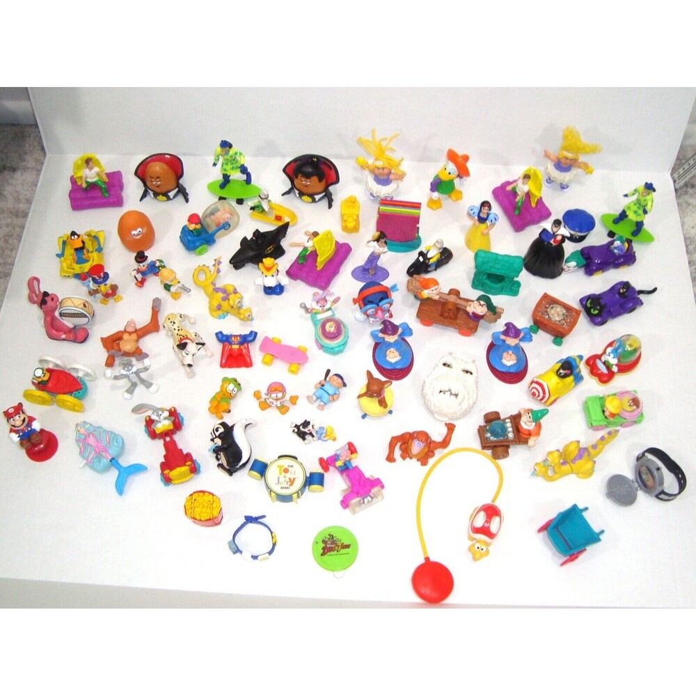 Large Lot 70+ Pieces Vintage McDonald's Disney Burger King Etc Happy Meal Toys